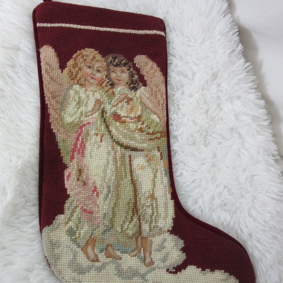 Vintage Stocking 1991 Imperial Elegance Victorian Needlepoint Christmas Stocking - Picture 2 of 5